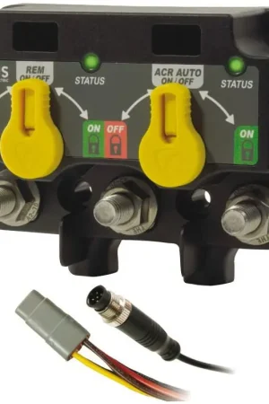 Egis XD NMEA 2000 Dual Relay/VSR con Manopole - 8P DT, sistema di disconnessione batteria e monitoraggio tensione per nautica. Soddisfatti O Rimborsati
