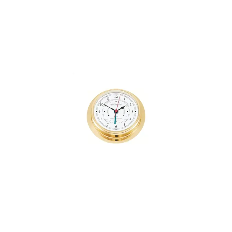 Prezzo Scontato Orologio da Vela Foresti e Suardi con Indicatore Maree in Ottone Verniciato, Cassa Fissa, Misure 150x50x200mm, Pile Non Incluse