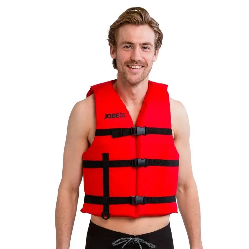 Occasione Imperdibile GIUBBOTTO UNIVERSAL LIFEVEST ROSSO - Gilet leggero in nylon resistente con galleggiamento 50N, fibbie YKK e 3 cinghie regolabili per comfort e sicurezza.