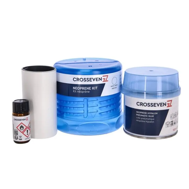 Prezzo Basso Kit Riparazione Neoprene Bicomponente 125ml - Adesivo per Gommoni in Hypalon con Tessuto Nero 40x9x0,8 cm
