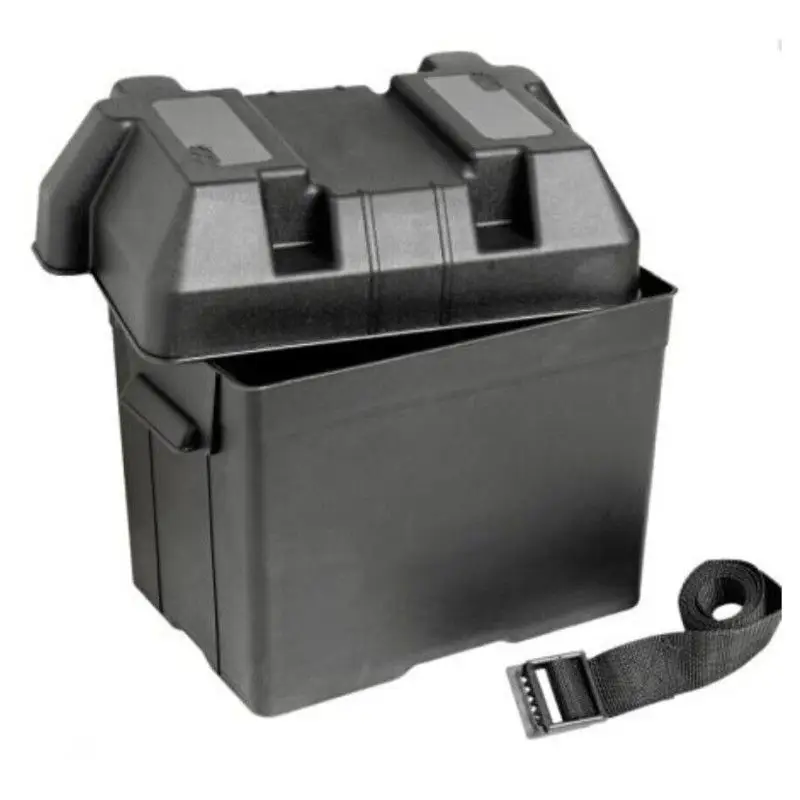 Cassetta Porta Batteria 110AH in Polipropilene con Cinghie di Fissaggio per Nautica e Barche Spedizione Espresso