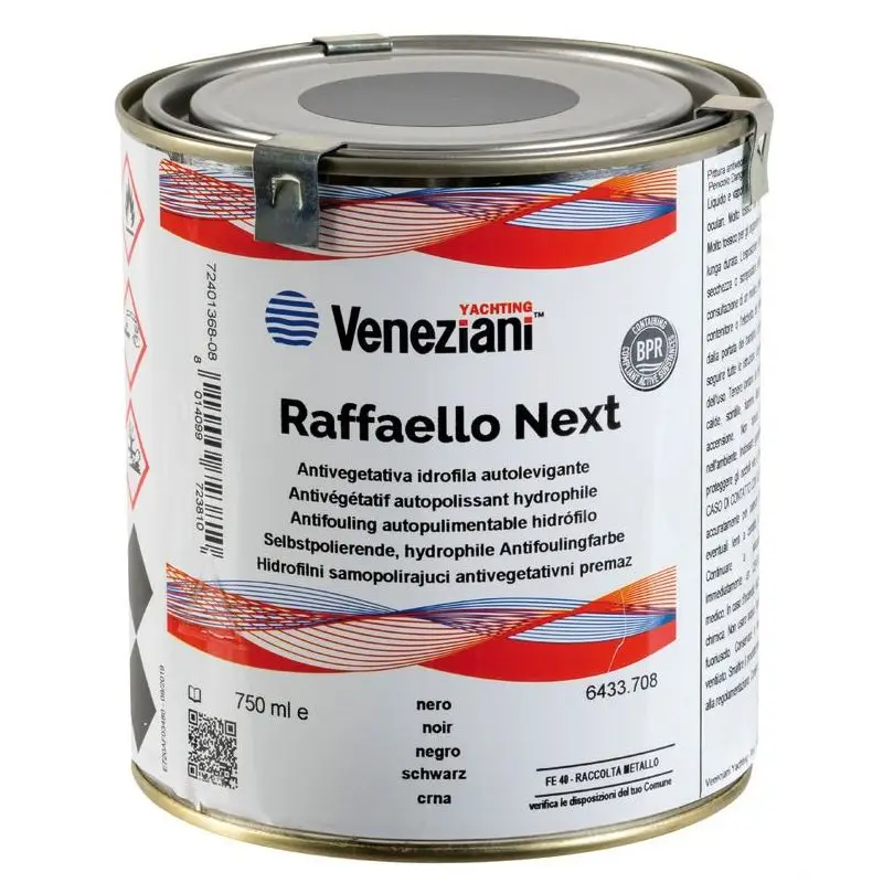 Miglior Prezzo Antivegetativa Veneziani Raffaello bianca 2,5 l - Autolevigante idrofila a base di rame con carbonio per scafi a vela e motore fino a 35 m, uso professionale.