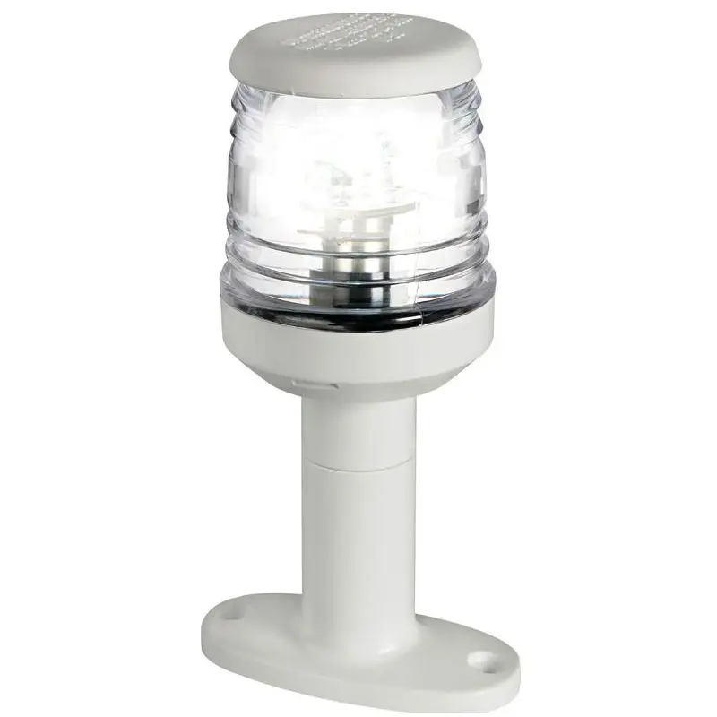 Fanale LED 360° con basetta bianca - Policarbonato e AISI 316 per imbarcazioni fino a 20 m, certificato COLREG72 Ultime Pezzi
