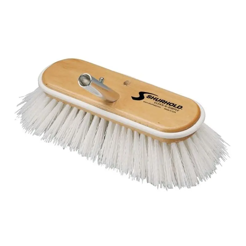 Spazzolone Shurhold in legno marino verniciato con poliuretani, bordo antiurto e fibre premium - Attacco angolato a scatto in alluminio, disponibile in 2 dimensioni Nuova Collezione