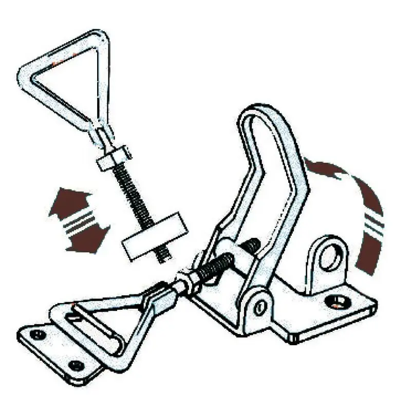 Chiusura a leva regolabile in acciaio inox con portalucchetto Osculati 100/125 per barche e nautica - Chiusura a leva inox 100/125 Offerta Limitata