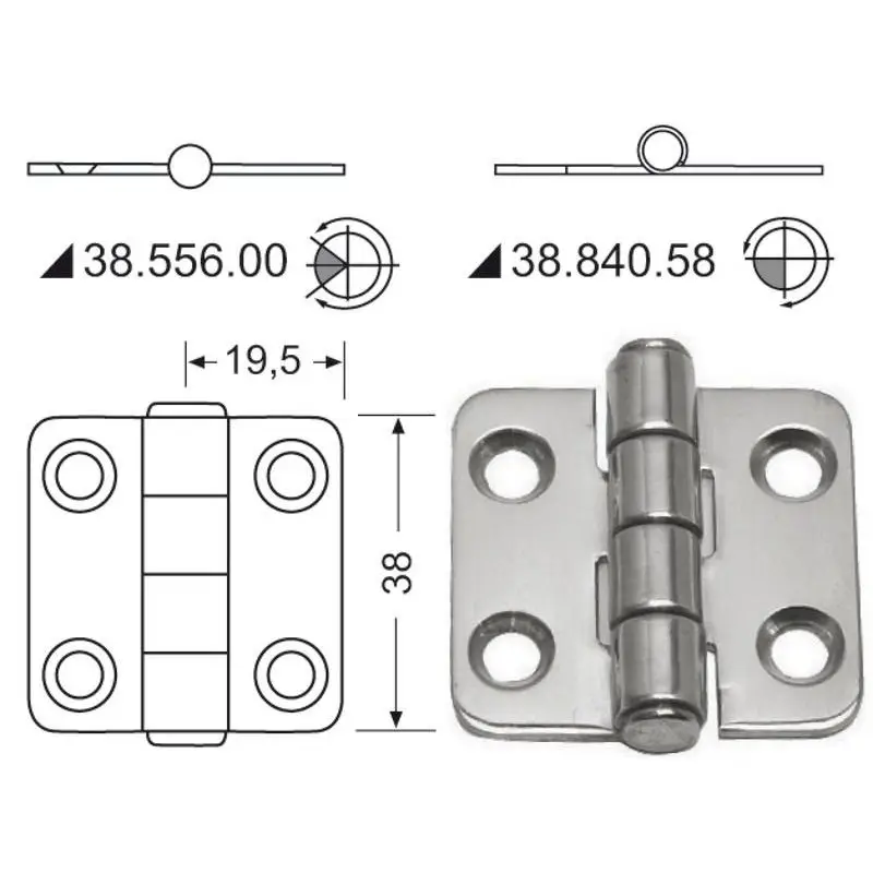 Cerniera Osculati 2 mm in Acciaio Inox Lucidato a Specchio con Smorzamento delle Vibrazioni per Nautica e Vela Compra Online