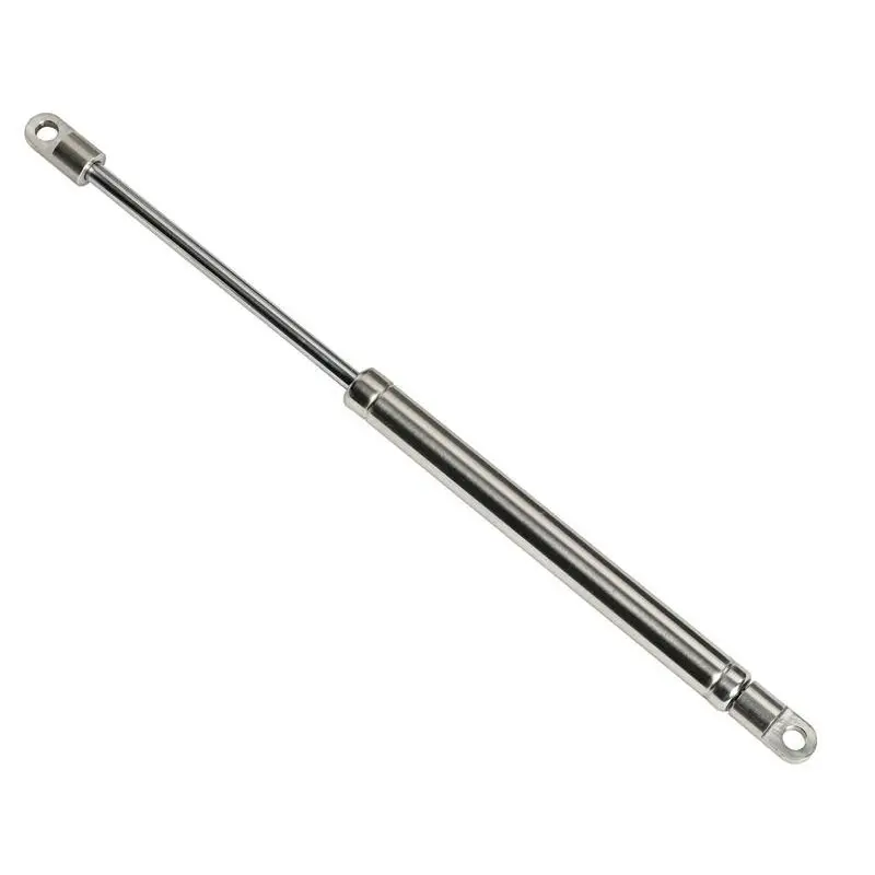 Nuova Collezione Molla a gas in acciaio inox occhio - occhio Alrose con occhielli terminali e valvole di sfiato per regolazione carico di reazione.