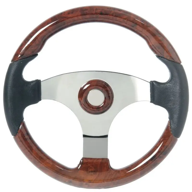 Consegna Rapida Volante Technic Osculati con Mozzo e Razze in Acciaio Inox Lucidato a Specchio e Corona in Morbido Poliuretano per Barche e Nautica