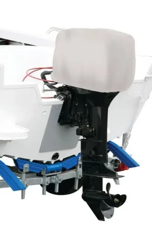 Popolare Coprimotore fuoribordo OCEANSOUTH 2/4 tempi Top Quality - Tessuto poliestere impermeabile e UV resistente, cuciture rinforzate e sigillate, finitura felpata per protezione vernice.
