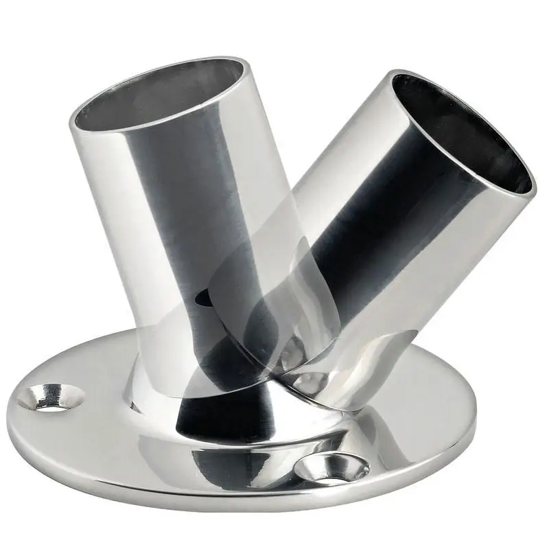 Solo Oggi Snodo sferico in acciaio inox AISI 316 lucido per plancette, tendalini e supporti motore - Fissaggio con 3 viti