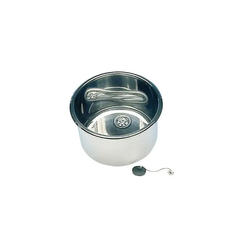 Lavello Tondo in Acciaio Inox Lucidato a Specchio - Osculati - Senza Piletta di Scarico Esclusivo