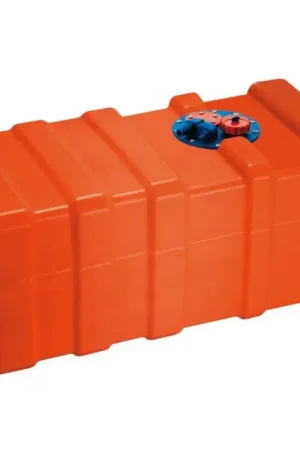Serbatoio fisso per benzina e diesel in eltex arancione omologato CE con gruppo centralizzato e predisposizione per livello carburante - ideale per nautica e vela. Di Tendenza
