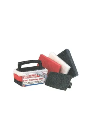 Sistema di Pulizia 3M Scotch-Brite per Nautica - Maniglia e Tampone per Ruggine e Incrostazioni su Metallo, Ideale per Ancore, Eliche e Carene Miglior Prezzo