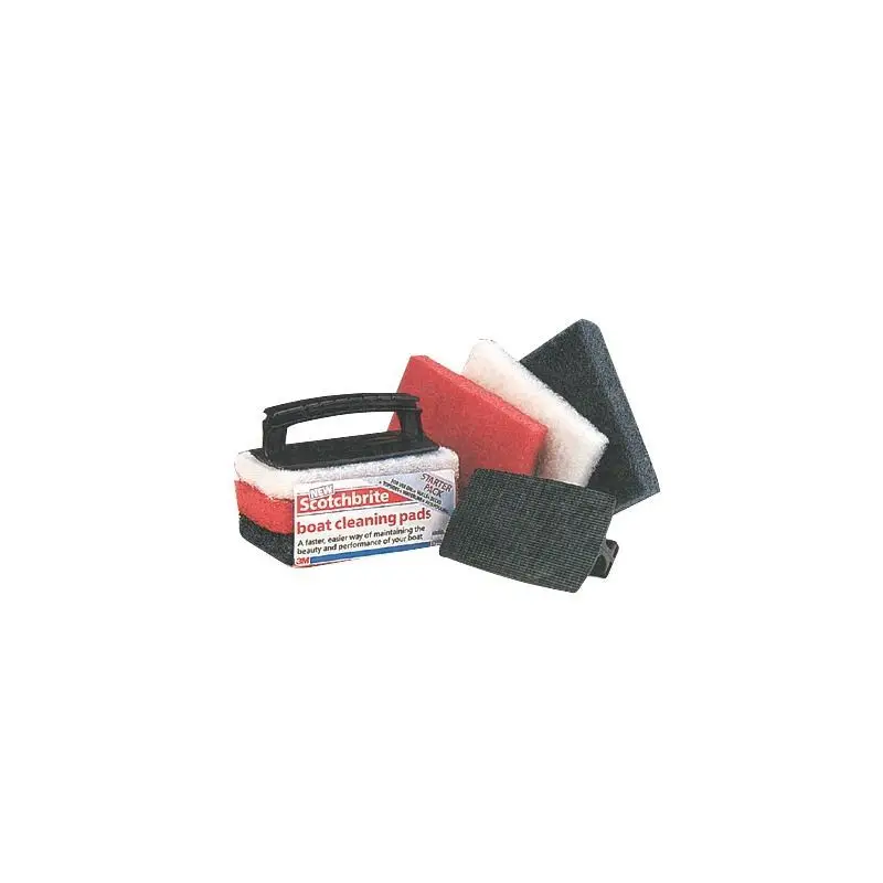Sistema di Pulizia 3M Scotch-Brite per Nautica - Maniglia e Tampone per Ruggine e Incrostazioni su Metallo, Ideale per Ancore, Eliche e Carene Miglior Prezzo