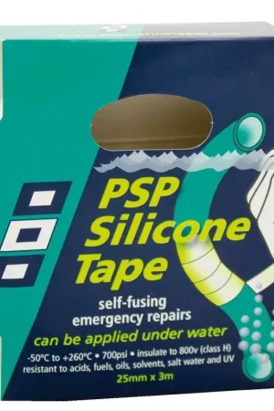 Nastro in Silicone Autoamalgamante PSP Marine Tapes - Resistente a -50°/+180°, 6 Bar, Ottima Resistenza a Olii e Carburanti per Vela e Nautica Spedizione Espresso
