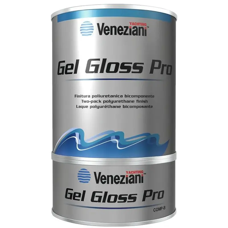 Smalto VENEZIANI Gel Gloss - Smalto poliuretanico bicomponente resistente UV per Gelcoat e fondi epossidici/poliuretanici, ideale per le tue esigenze di nautica e barche. Ultima Occasione
