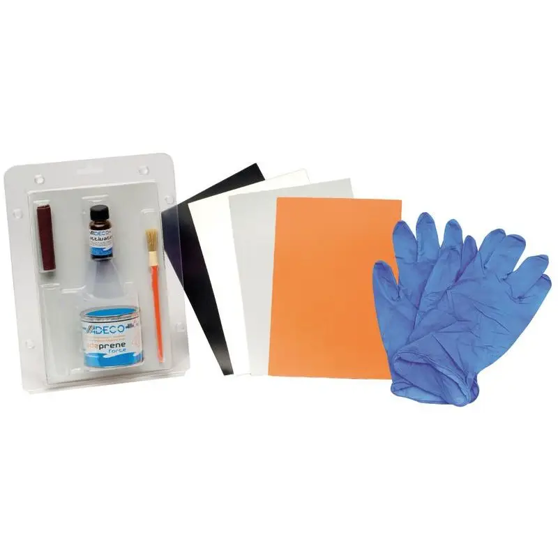 Vendita Finale Kit di Riparazione per Gommoni in Neoprene e PVC - Collante, Tessuto, Pennello e Accessori Inclusi per Riparazioni Facili e Veloci