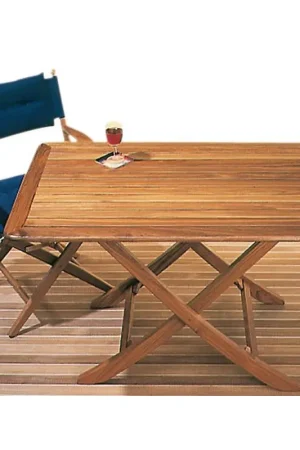 Offerta Limitata Tavolo Pieghevole e Regolabile a 3 Altezze in Vero Teak ARC per la Nautica