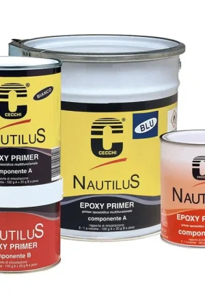 Primer Epossidico 2 Componenti Universale Nautilus Epoxy Primer Cecchi Gustavo - Fondi Multifunzionali Anticorrosivi per Nautica e Barche, Applicazione Veloce e Resistente, Resa 8 mq/L, Diluente Expoxy Thinner CEC-1054 Prezzo Basso