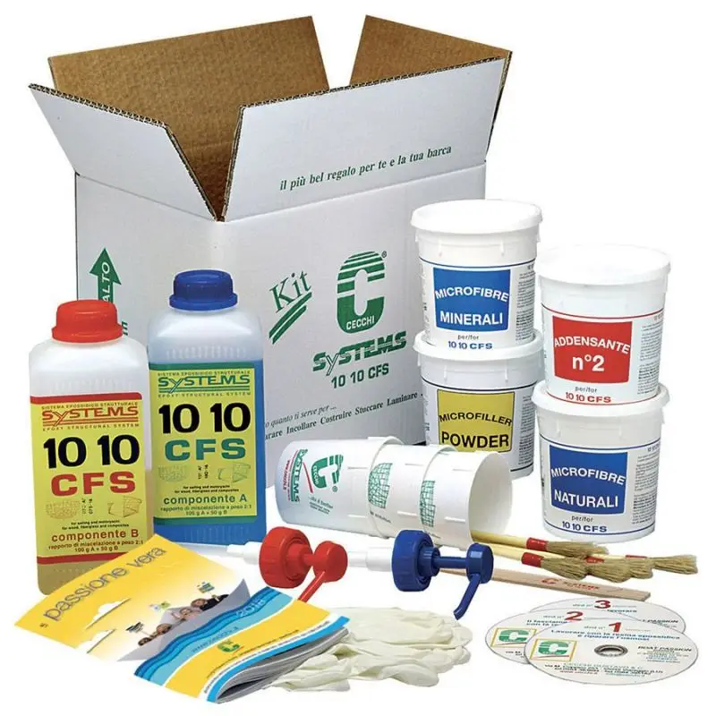 Kit completo di riparazione C-Systems 10 10 CFS Cecchi Gustavo - Resina, additivi e accessori per legno e vetroresina, ideale per barche e interventi domestici Ultima Occasione