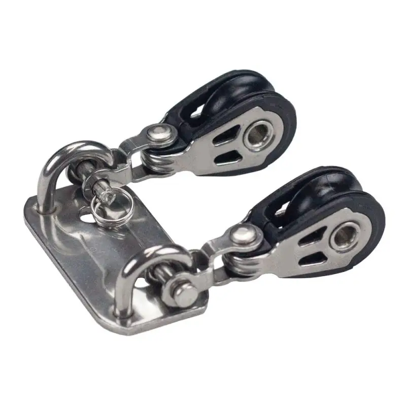 Prezzo Di Fabbrica Base con bozzelli 20mm per Cunningham Laser® e ILCA® - Optiparts, acciaio inox con micro bozzelli Harken OP-1334, non adatta per regate ufficiali