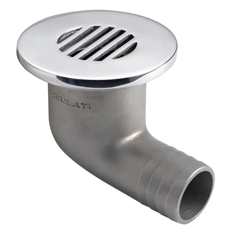 Affare Scarico Pozzetto 90° in Acciaio Inox 316 con Sistema di Non Ritorno - Viti a Scomparsa