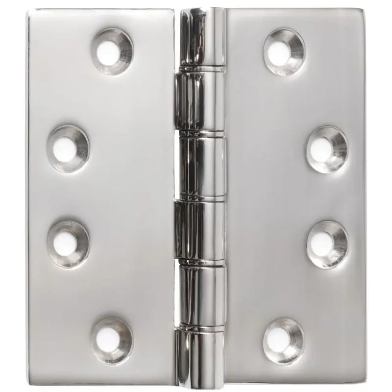 Cerniera in Acciaio Inox AISI 316 102x102x4 mm Lucidata a Specchio per Nautica e Vela Professionale