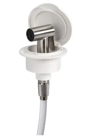 A Buon Prezzo Doccia Classic Evo Tiger con tubo PVC 4 m - Doccia in acciaio inox con vano di alloggiamento bianco resistente ai raggi UV per la nautica