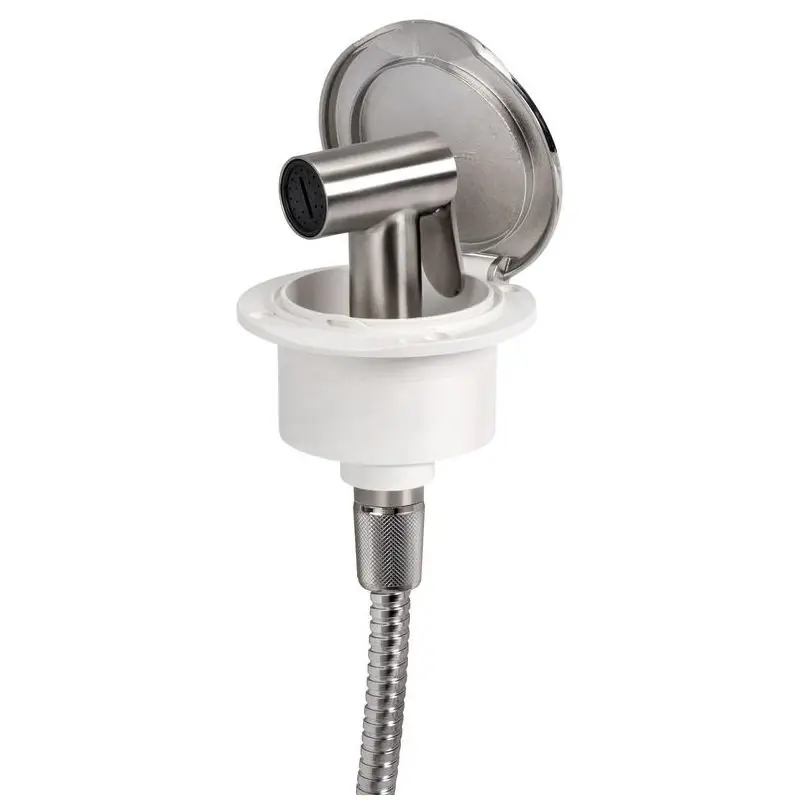 Offerta Doccia Classic Evo Inox Tiger con Tubo Inox 4 m - Doccia in Acciaio Inox con Vano di Alloggiamento Bianco Resistente agli UV