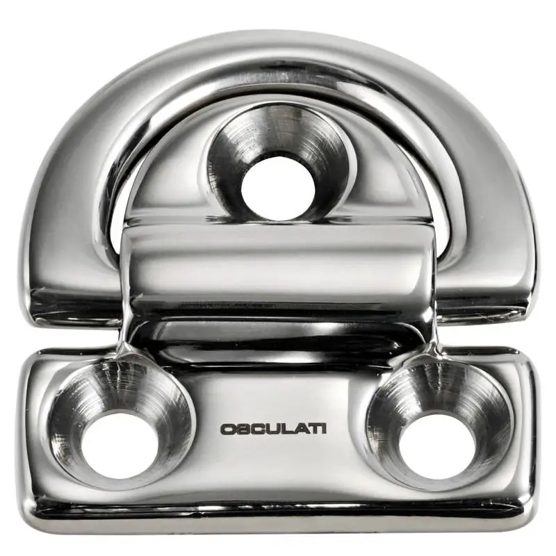 Must-Have Pad Eye Osculati 59x61 mm - Anello Forgiato 8 mm con Carico di Rottura 4000 kg e Gomma Antivibrante
