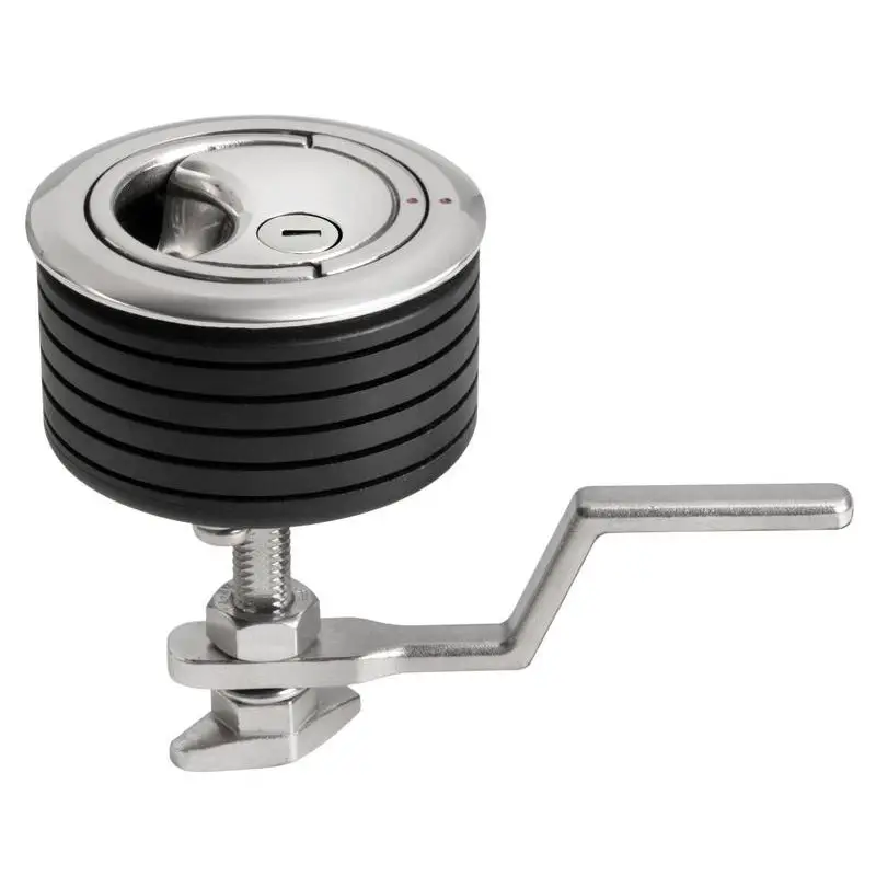 Prezzo Basso Kit 2 alzapagliolo Eclipse MK2 75 mm in acciaio inossidabile 316, maniglia ergonomica, rotazione 360°, estetica flush deck e chiusura per porte scorrevoli.