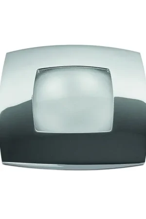 Spot LED SEXTANS QB © in Ottone Argento Cromato con Diffusore in Vetro Sabbiato - Illuminazione Interna Nautica - Foresti e Suardi - 4000 °K Spedizione Espresso