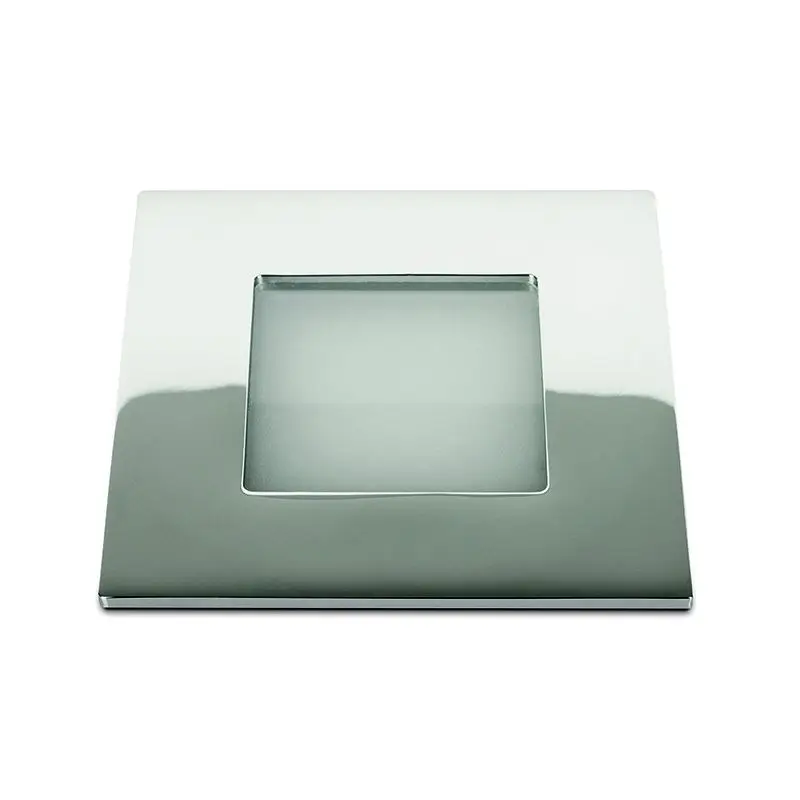 Offerta Limitata Spot LED SEXTANS BIG Q in Ottone Argento Cromato con Diffusore in Vetro Sabbiato - Illuminazione Interna Bianco 4000°K - Marca Foresti e Suardi per Nautica e Barche