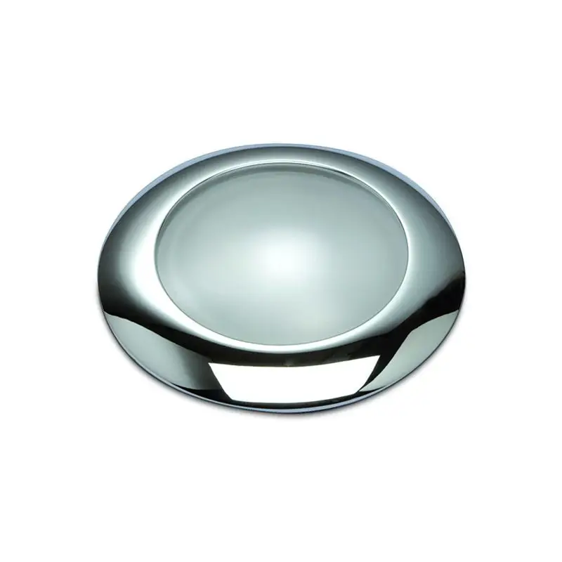 Compra Oggi Stesso Spot LED SEXTANS B in Ottone Argento Cromato con Diffusore in Vetro Sabbiato - Illuminazione Interna 3200 °K Bianco - Foresti e Suardi - Ideale per Nautica e Barche