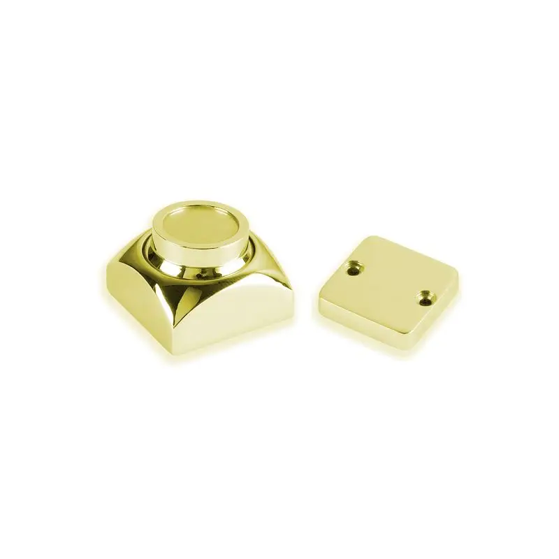 Bestseller Fermaporta Magnetici in Ottone Giallo Lucido Foresti e Suardi con Piastrina di Riscontro - Qualità Premium per Barche e Nautica