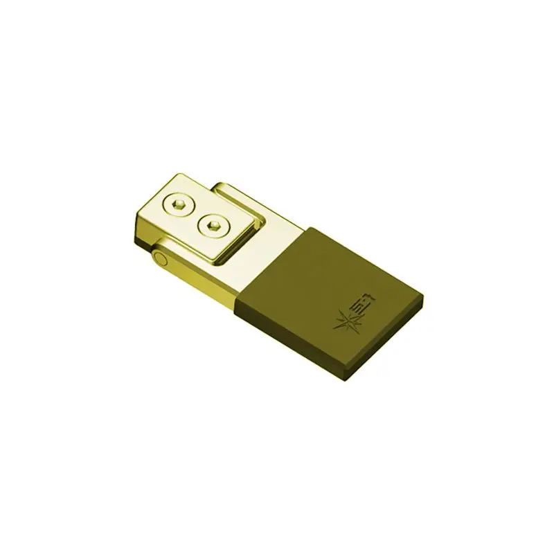 Non Perdere Fermaporta in Ottone Giallo Lucido Foresti e Suardi per Porte Scorrevoli - Design Cristian Grande con Viti in Acciaio Inossidabile e Piastrina Antivibrazione