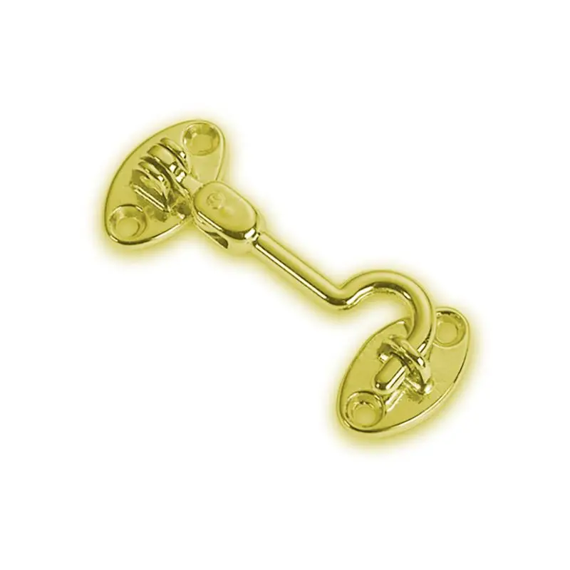 Offerta Del Giorno Fermaporta in ottone giallo lucido con doppio snodo 100 mm - Foresti e Suardi