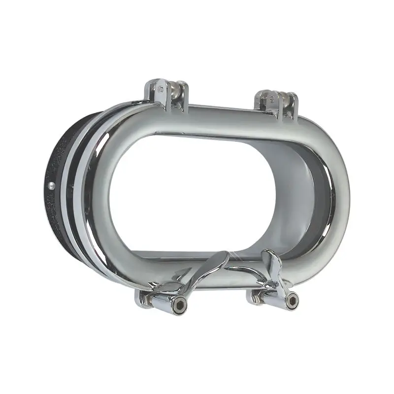 Occasione Imperdibile Oblò in Ottone Cromato Argento 50 mm - Foresti e Suardi - Dimensioni 120 x 340 mm per Nautica e Barche