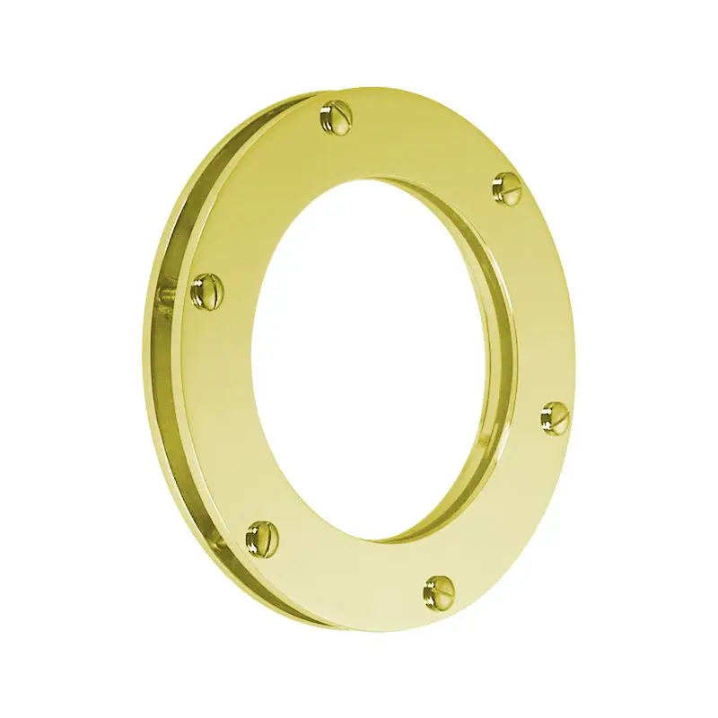 Quantità Limitata Oblò in Ottone Giallo Lucido Ø 120 mm - Foresti e Suardi - Perfetto per Nautica e Vela con opzione cristallo per arredamento disponibile.