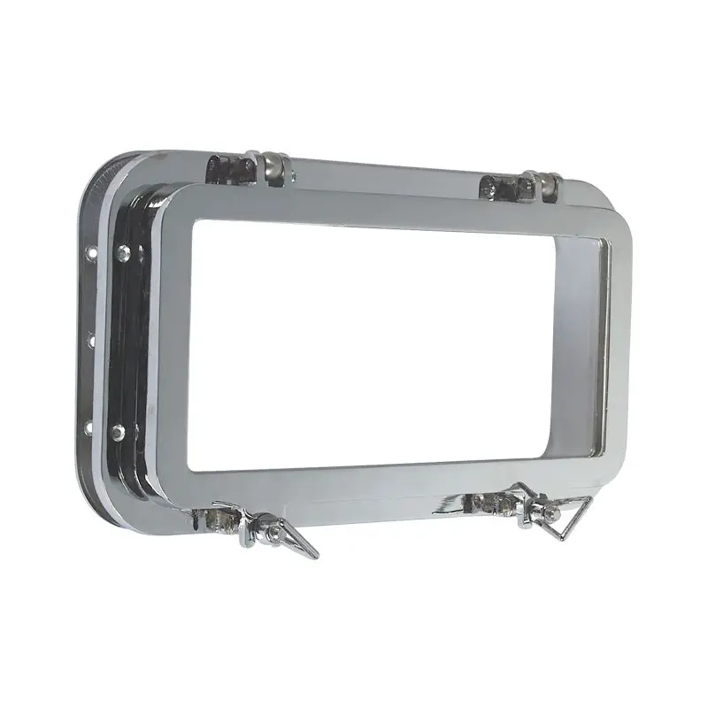 Subito Disponibile Oblò in Ottone Argento Cromato 27 mm 152 x 310 mm - Foresti e Suardi - Nautica e Vela - Disponibile anche con cristallo per arredamento