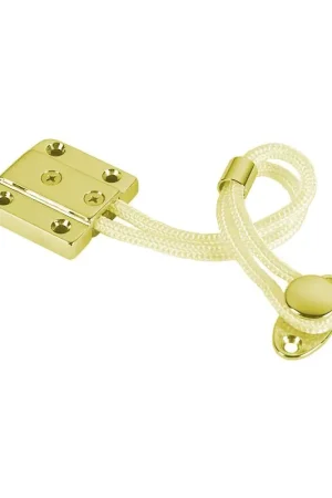A Buon Prezzo Fermaschienale Foresti e Suardi in Ottone Giallo Lucido con Cavetto in Nylon per Barche e Nautica - Accessorio Nautico di Qualità