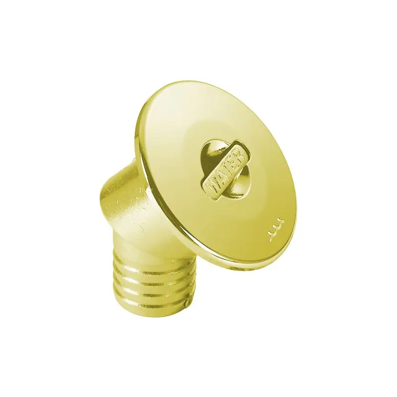 Miglior Prezzo Tappo Imbarco in Ottone Giallo Lucido Ø 38 mm con Levetta a Scomparsa - Foresti e Suardi - Perfetto per Nautica e Barche, Inclinato 30° per Un'Accesso Facile