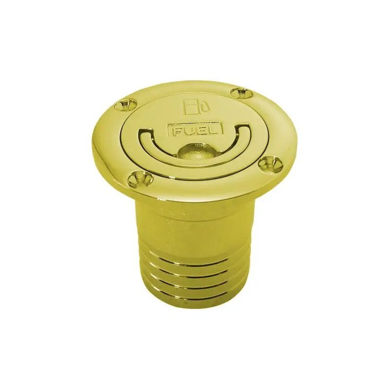 Tappi imbarco in ottone giallo lucido Ø 50 mm Diesel - Foresti e Suardi con levetta a scomparsa per apertura Direttamente Dal Produttore