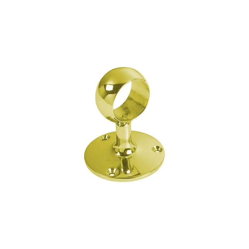 Direttamente Dal Produttore Supporto Intermedio per Pulpito in Ottone Giallo Lucido Ø 36 mm - Foresti e Suardi - Ideale per Nautica e Barche