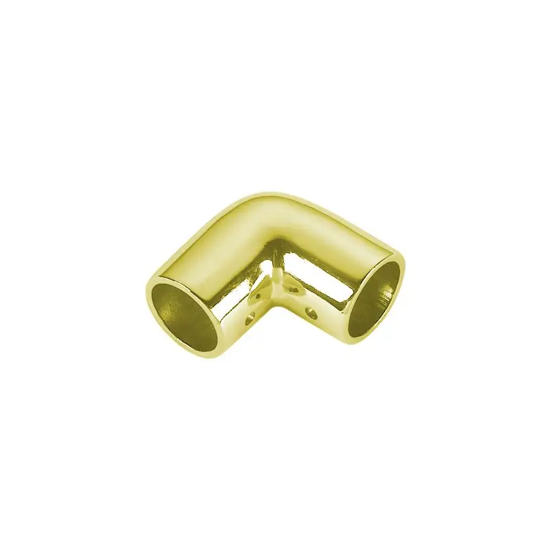 Supporto in Ottone Giallo Lucido Ø 22 mm - Giunto 90° per Pulpito - Foresti e Suardi - Modelli 50C e 143C Pagamento Sicuro