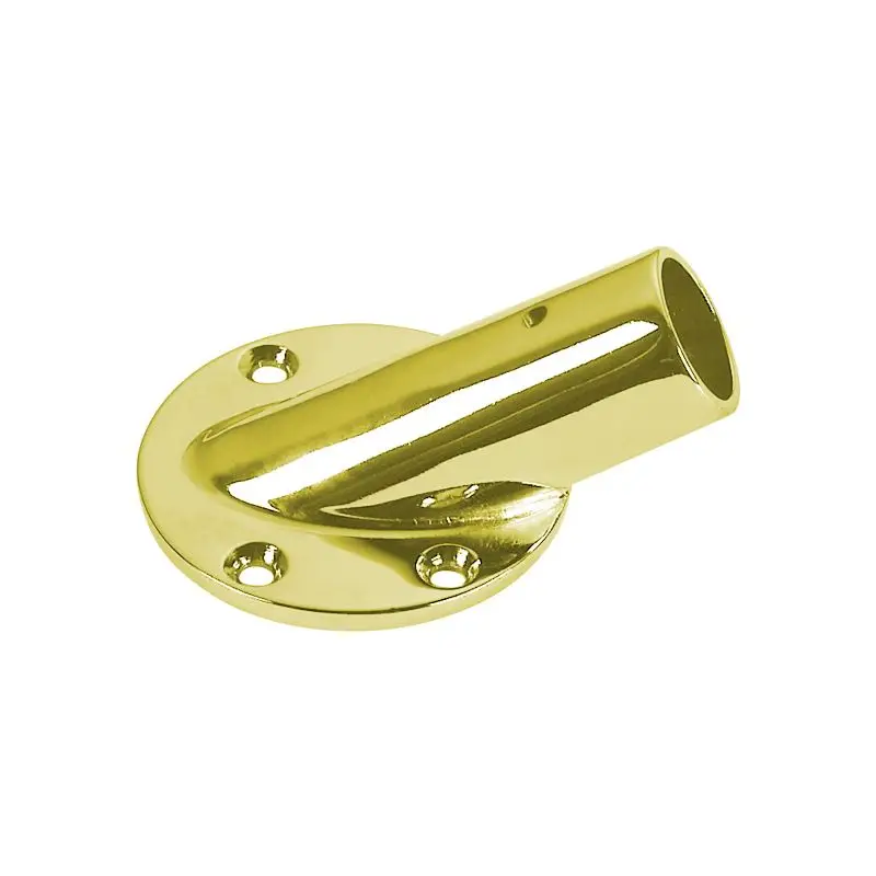 Saldi Supporto in Ottone Giallo Lucido Ø 22 mm - Foresti e Suardi - Base per Pulpito e Candeliere Inclinato 30°