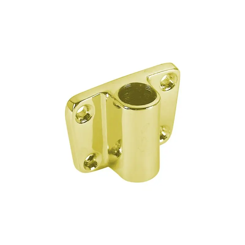 A Buon Prezzo Piastra Porta Scalmo Laterale in Ottone Giallo Lucido Ø 12 mm - Foresti e Suardi per Nautica e Vela