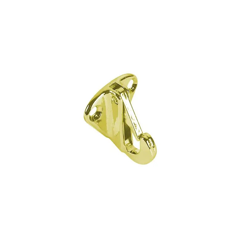 Piastrine Porta Parabordo in Ottone Giallo Lucido Foresti e Suardi - A Scatto con Base Fissa Economico