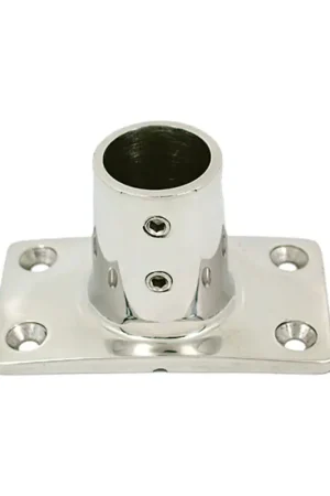 Spedito Oggi Base Rettangolare Inox a 90° Ø 25 mm - Raccordo Microfuso AISI 316 Lucidato a Specchio per Nautica