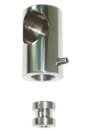 Super Prezzo Centrale Inox Ø 25 mm per Corrimano - Raccordo in Acciaio Inox AISI 316, Altezza 65 mm, Fissaggio Semplice con Vite